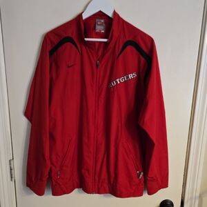 Nike Men's Scarlet and Black Windbreaker